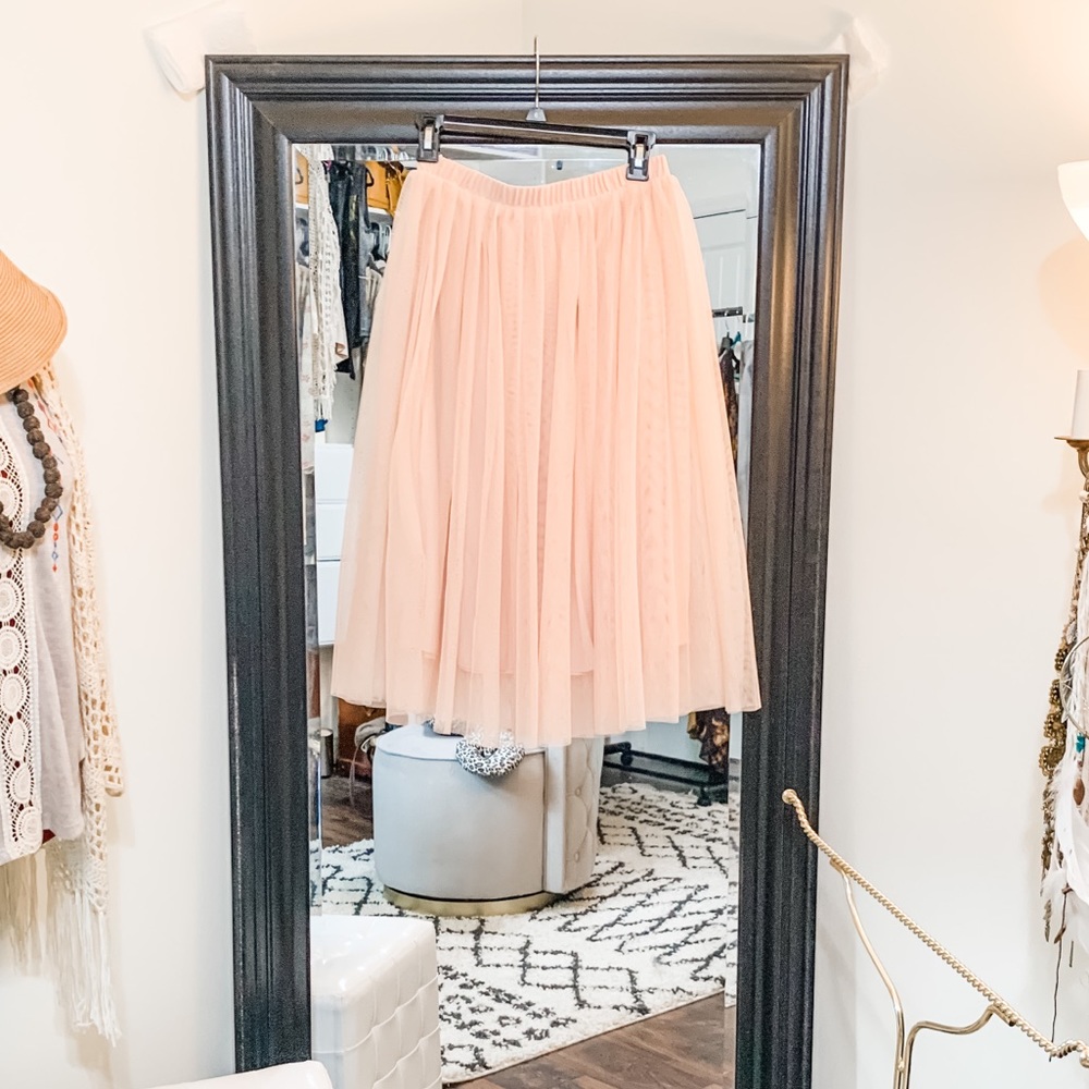 Pink Ballerina Midi Skirt